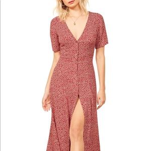 Reformation Locklin Dress Red